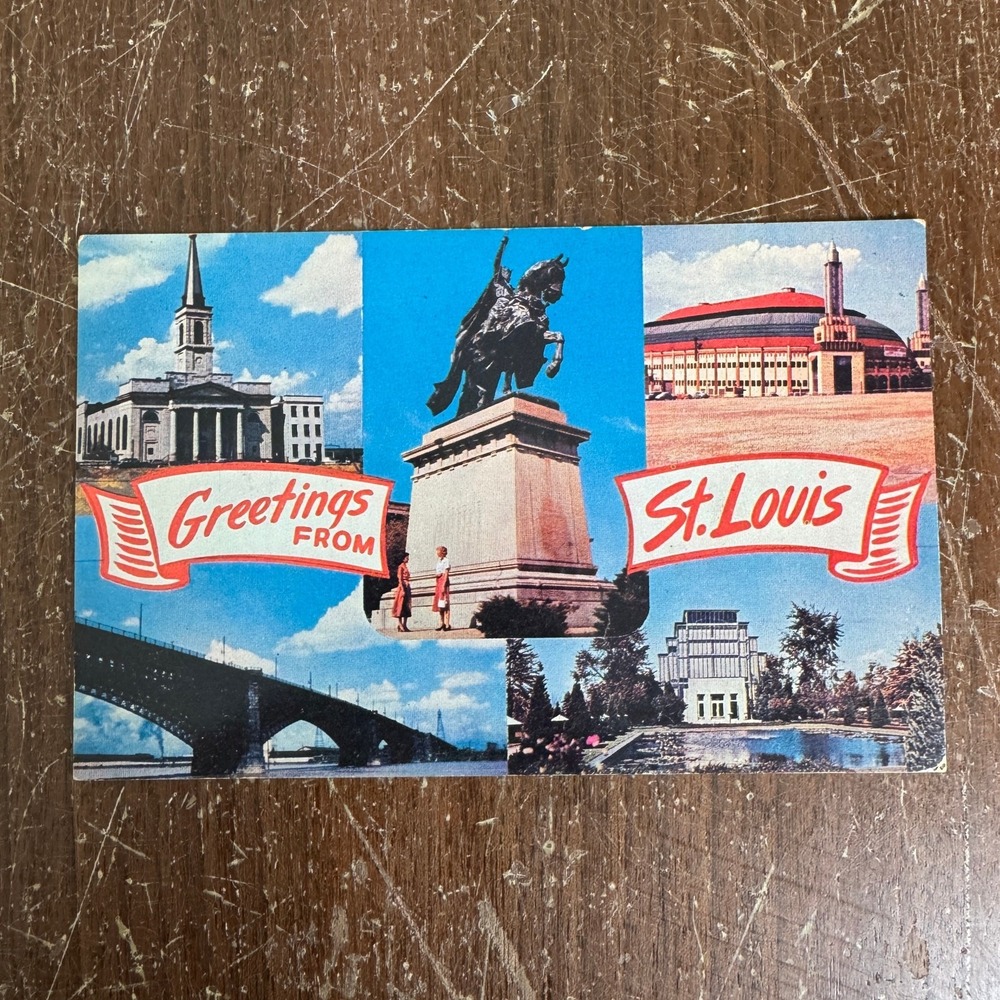 Vintage Saint Louis St. Louis STL Missouri MO Post Card Busch Stadium‎ Landmarks